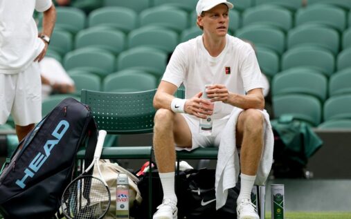 Jannik Sinner speaking at a Wimbledon press conference