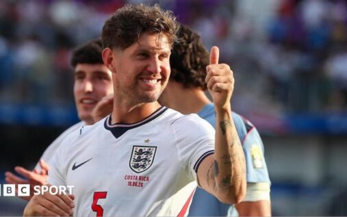 John Stones playing for England during an international football match