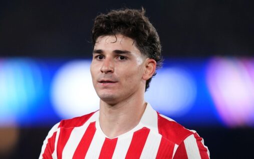 Julian Alvarez playing for Atletico Madrid