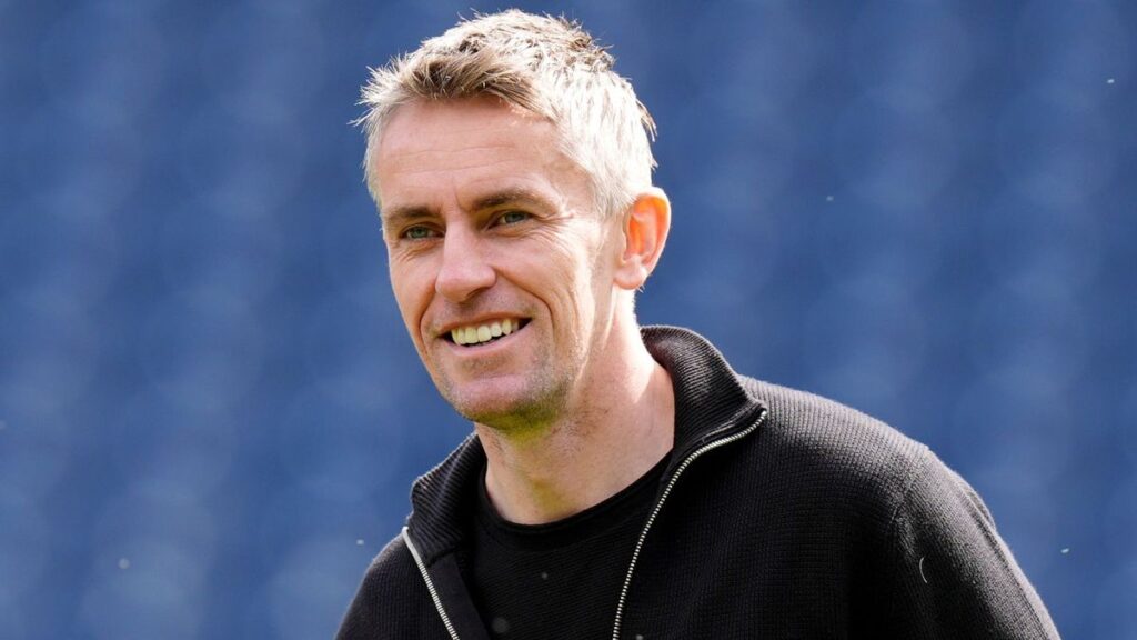 Kieran McKenna gesturing on the touchline during an Ipswich Town match