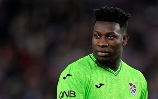 Andre Onana playing for Manchester United