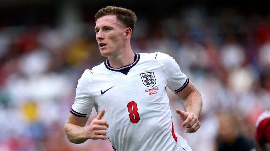 England and Nottingham Forest midfielder Elliot Anderson playing in a Premier League match