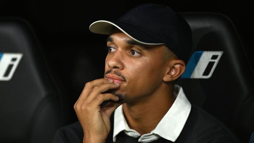 Trent Alexander-Arnold playing for Real Madrid during a Spanish La Liga match