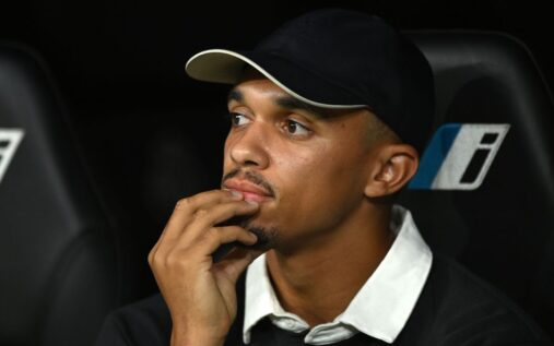 Trent Alexander-Arnold playing for Real Madrid during a Spanish La Liga match