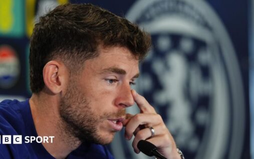 Scotland midfielder Ryan Christie looking focused during a World Cup match