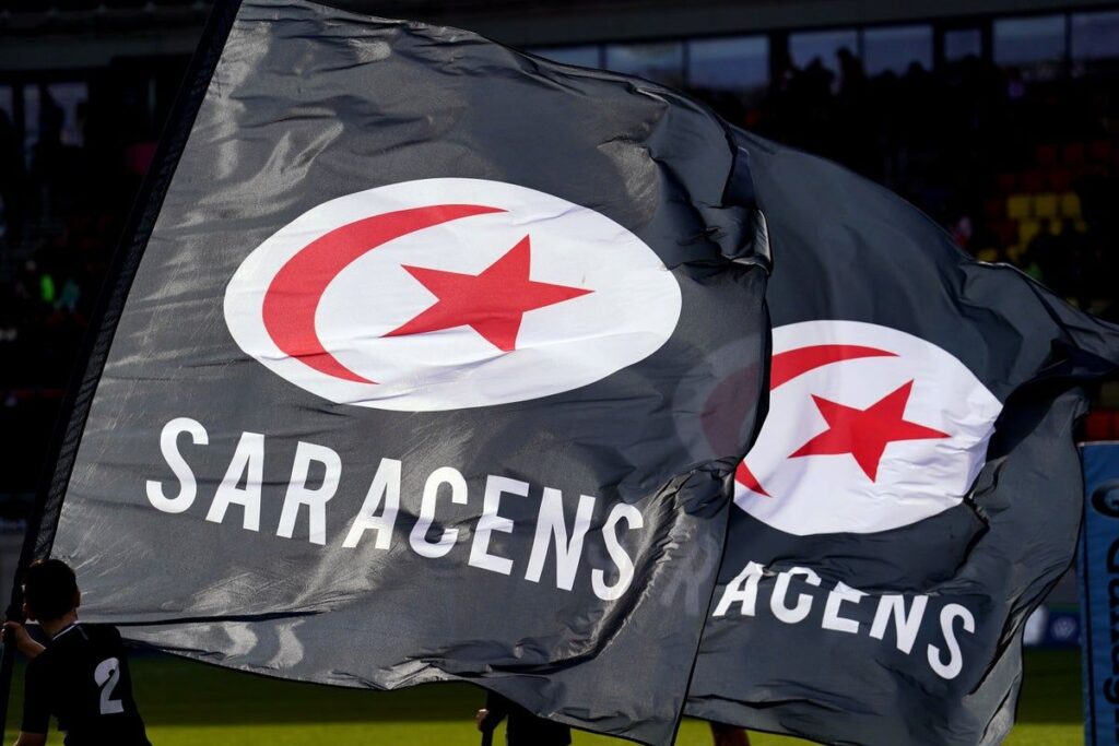 England cricketers Ben Stokes and Gus Atkinson alongside Saracens rugby player Totoa Auvaa