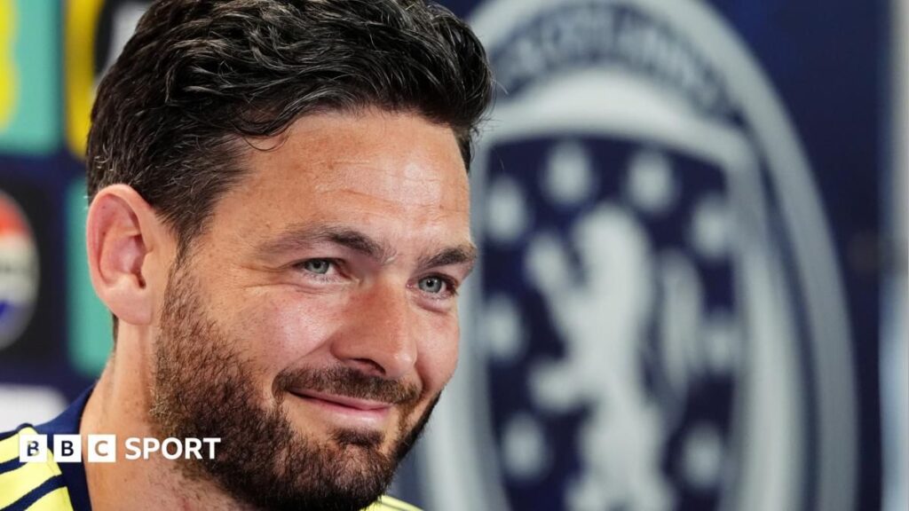 Craig Gordon playing in goal for the Scotland national football team
