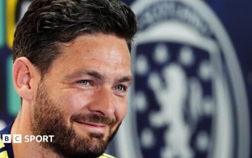 Craig Gordon playing in goal for the Scotland national football team