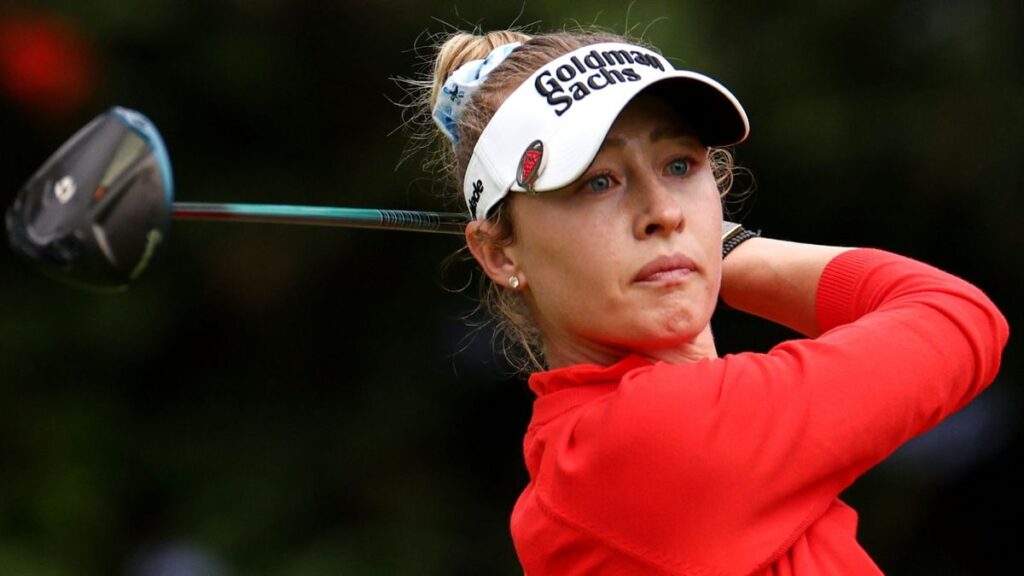 Sei Young Kim swinging her golf club on the fairway at the US Women's Open