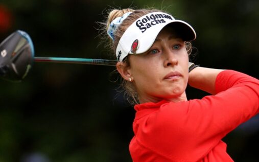Sei Young Kim swinging her golf club on the fairway at the US Women's Open