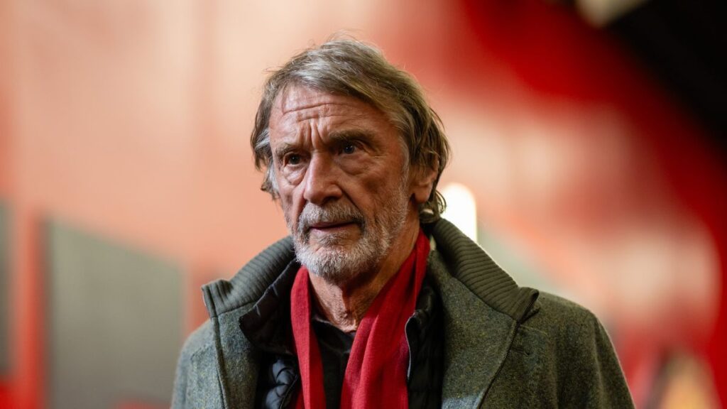 Sir Jim Ratcliffe watching a football match from the stands