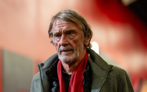 Sir Jim Ratcliffe watching a football match from the stands