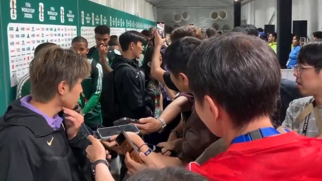 South Korea captain Son Heung-min looking dejected after a World Cup defeat
