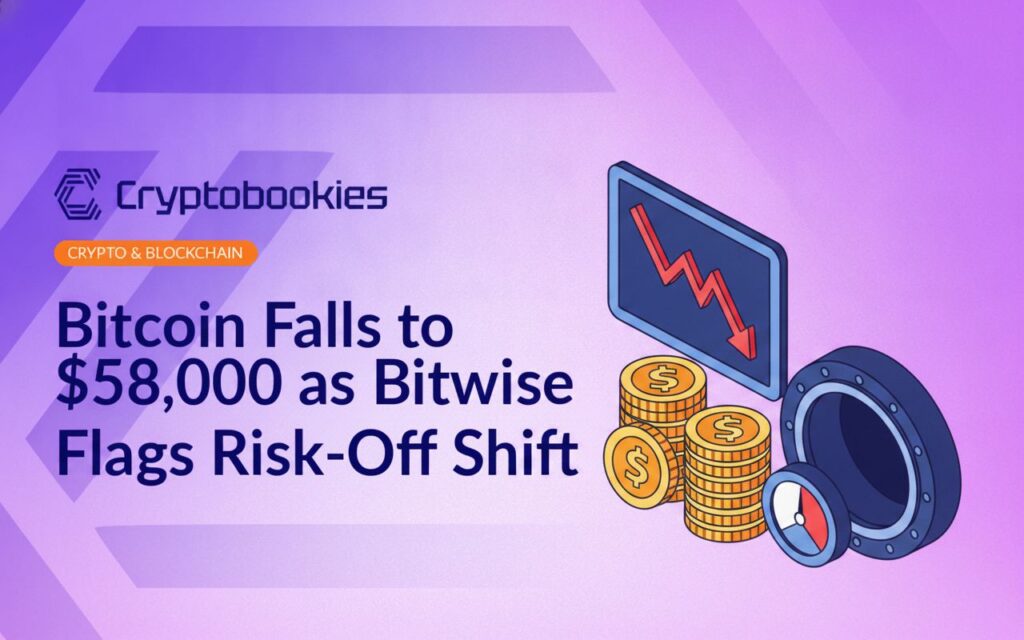 Screen displaying a downward-trending chart next to a stack of gold coins and an open vault with a pressure gauge.