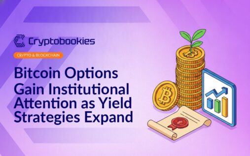 Stack of gold coins with small plant, sealed contract document, and upward bar chart on a digital screen behind them.