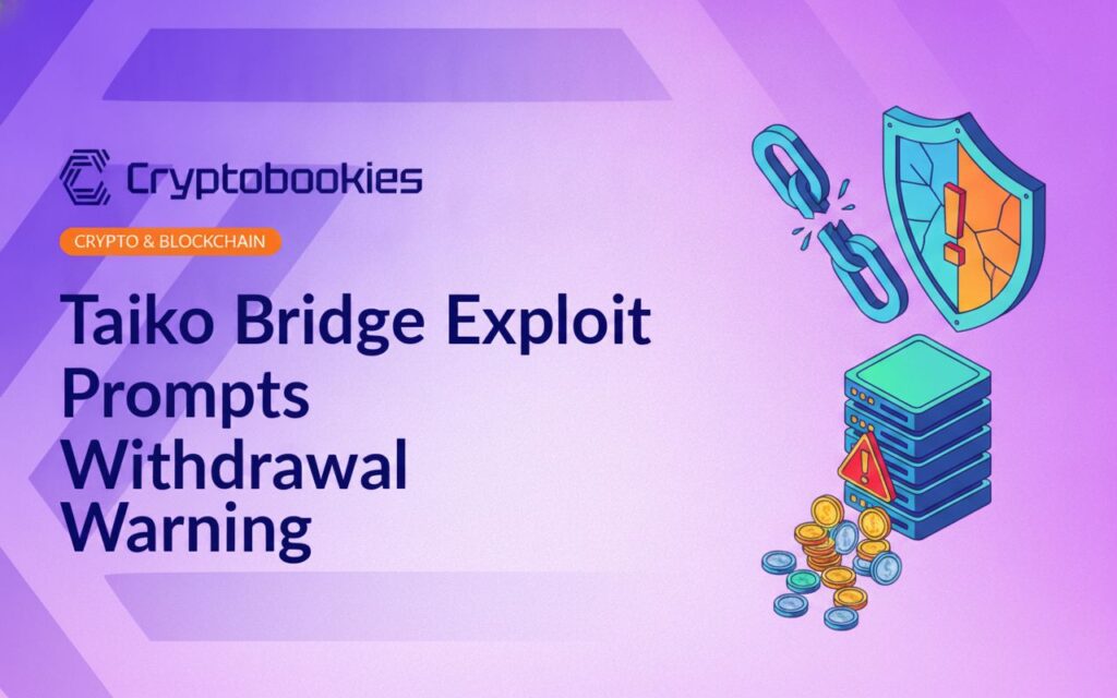 Broken chain links and cracked shield beside a server stack with a warning icon, coins flowing downward in front.